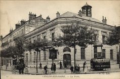 CPA Poste Chalon sur Saone Garage Rogier 