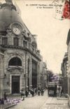 Edificio de la oficina de correos de Lorient de la estación de la POSTAL de la VENDIMIA y tranvía de Poissonniere de la calle