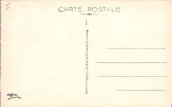 Estación de Metz de la POSTAL de la VENDIMIA el edificio y los telégrafos de la oficina de correos