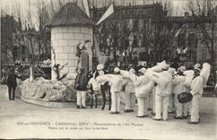 VINTAGE POSTCARD Aix Windmill in Provence Carnaval XXIV Metamorphoses musical art Ane mule