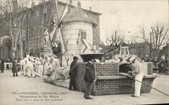 VINTAGE POSTCARD Aix Windmill in Provence Carnaval XXIV Metamorphoses musical art