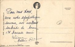 Molino de viento de Douglas de la POSTAL de la VENDIMIA él ovejas de Londres del silenzioso de Mulino