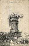 VINTAGE POSTCARD Pontavert Windmill