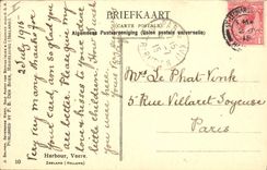 Puerto Veere Zelanda del barco pesquero de la POSTAL de la VENDIMIA