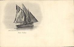 VINTAGE POSTCARD sailing Small Boat