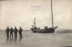 CPA Bateau de Peche Retour de peche 