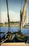 CPA Bateau de Peche Cannes Tartanes dans le port 