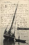 CPA Bateau de Peche Royan Une Gabarre dans le port 