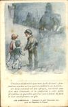 CPA Fantaisie Illustrateur Poulbot Victor Hugo Les Miserables Gavroche Napoleon Elephant