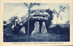 CPA Dolmen Menhir Poitiers La pierre levee 