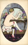 CPA Fantaisie Illustrateur Femme Nue erotique