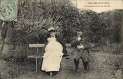 CPA Fantaisie Militaria Femme