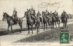 CPA Fantaisie Militaria Cuirassiers En eclaireurs
