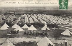 VINTAGE POSTCARD Militaria Fantasy Valdahon the camp of instruction Kitchens Canteens and tents
