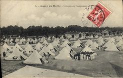 CPA Fantaisie Militaria Camp de Mailly Un coin du campement 