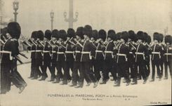 VINTAGE POSTCARD Fantasy Militaria Funeral of the Foch Marshal the British army