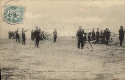 CPA Fantaisie Militaria Camp de Mailly Ecoles a feu Batterie en position