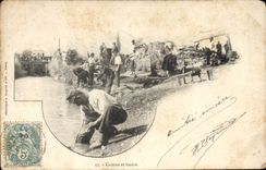 VINTAGE POSTCARD Fantaisie Militaria Cooks and detergent