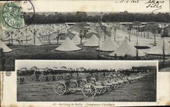 CPA Fantaisie Militaria Au camp de Mailly Campement d'artillerie 