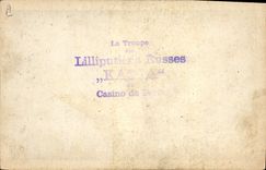 CPA Nain Nains Lilliputiens russes Katia Casino de Paris Russie Russia