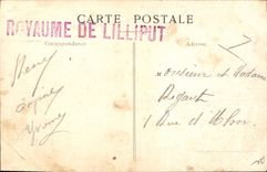 VINTAGE POSTCARD Dwarf Dwarves Souvenir of the Kingdom of Lilliput Paris Dog pony