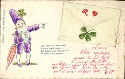 VINTAGE POSTCARD Dwarf Dwarves Imp