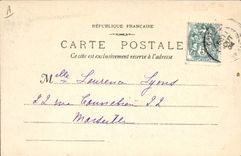 Estación de Greoux de la POSTAL de la VENDIMIA les Bains el edificio de la oficina de correos