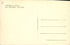 Calle principal de Thesee de la estación de la POSTAL de la VENDIMIA