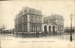 Saint Nazaire de la estación de la POSTAL de la VENDIMIA el edificio y los telégrafos de la oficina de correos