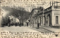 CPA Poste Grasse La place neuve et la poste