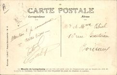 Bois de Boulogne de París del molino de viento de la POSTAL de la VENDIMIA el molino de Longchamp