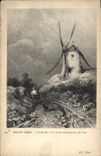 CPA Moulin a vent Ancien Paris Un moulin de la Butte Montmartre en 1850