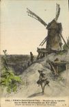 VINTAGE POSTCARD Windmill Paris Montmartre Mill of Wafer on the Montmartre Hillock