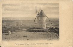 VINTAGE POSTCARD Windmill Seen of the windmill Romaneche Thorins