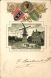 VINTAGE POSTCARD Windmill Molen Oostpoort Rotterdam