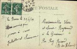 VINTAGE POSTCARD Bateau Fishes Cannes Tartane with the wind