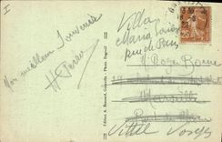 VINTAGE POSTCARD Bateau Fishes Granville the large basin and the upper town