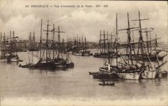 CPA Bateau Peche Bordeaux Vue d'ensemble de la rade 