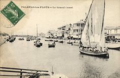 CPA Bateau Peche Palavas les Flots Le grand canal 