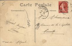 VINTAGE POSTCARD Bateau Fishes Palavas the Floods the casino and the large Hotel Right Bank