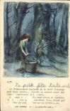 CPA Fantaisie Illustrateur Poulbot Victor Hugo Les miserables La petite fille toute seule