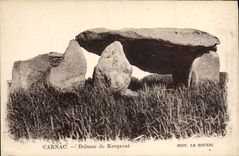 CPA Menhir Dolmen Carnac Dolmen de Kergavat 