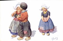 CPA Fantaisie Illustrateur Feiertug Enfants 