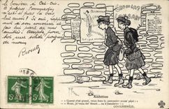 VINTAGE POSTCARD Fantasy Illustrator Ambition Chocolate Lombart Goulebeneze