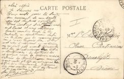 VINTAGE POSTCARD Militaria Camp of Fine Chambaran of period Preparations starting