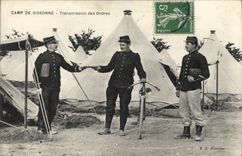 CPA Militaria Camp de Sissonne Transmission des ordres 