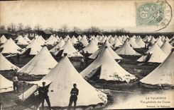 CPA Militaria La Valbonne Vue generale des tentes 