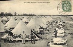 CPA Militaria Camp de Chalons Un coin du campement 
