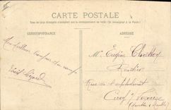 Campo de Militaria de la POSTAL de la VENDIMIA de Red-redes una esquina de acampar