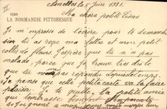 CPA Folklore Femme ane Mule Normandie